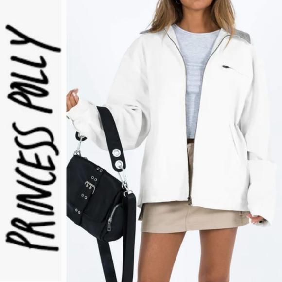 Princess Polly Springer Jacket - Bone - Picture 1 of 7